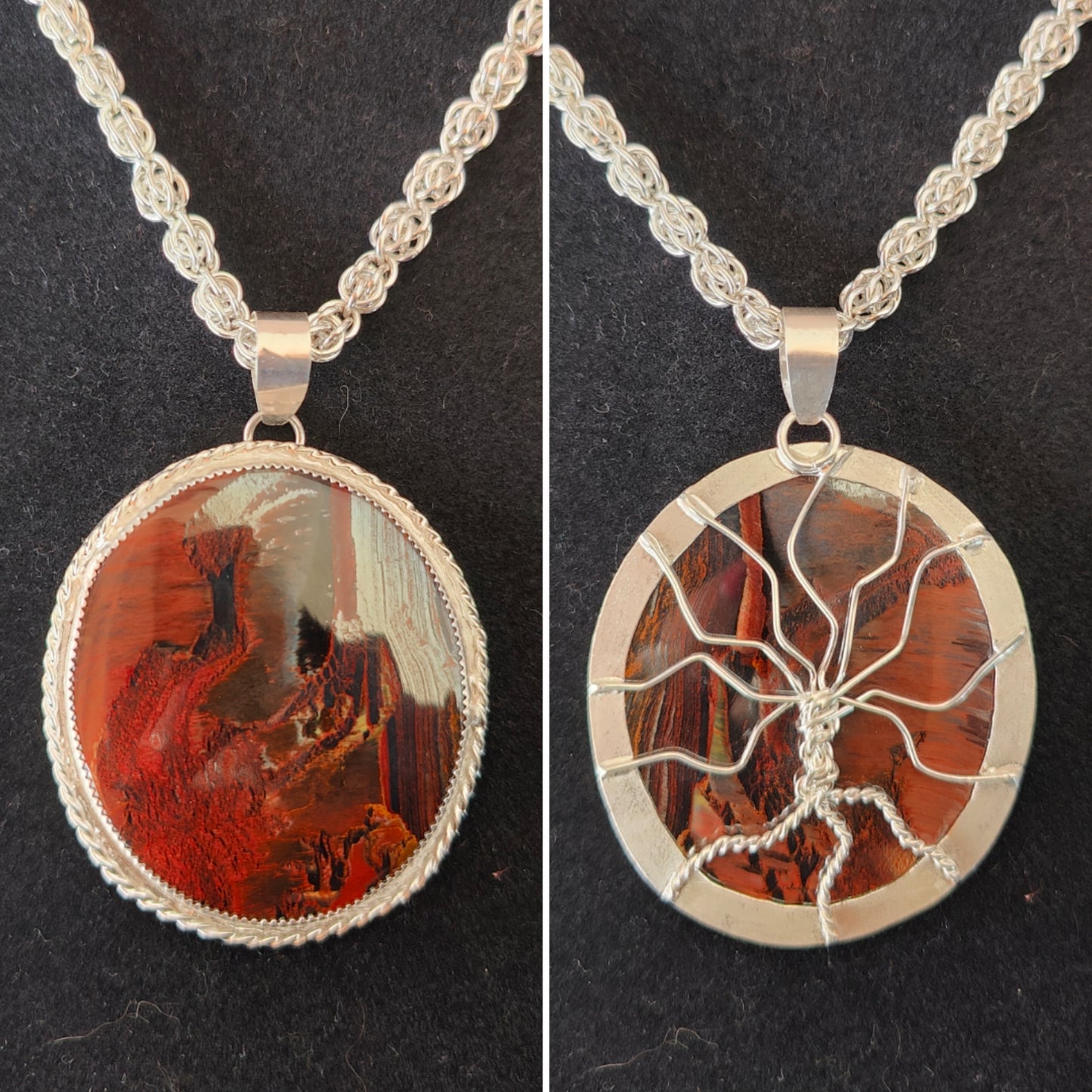 Mara Mamba Tigers Eye Reversible Tree of Life