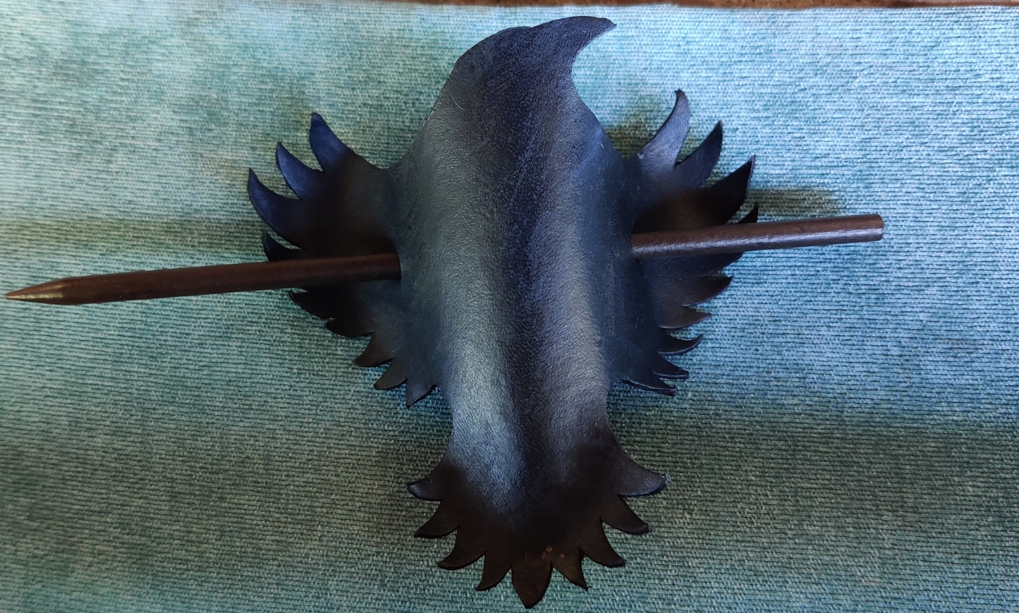 Raven Leather Hair Slider