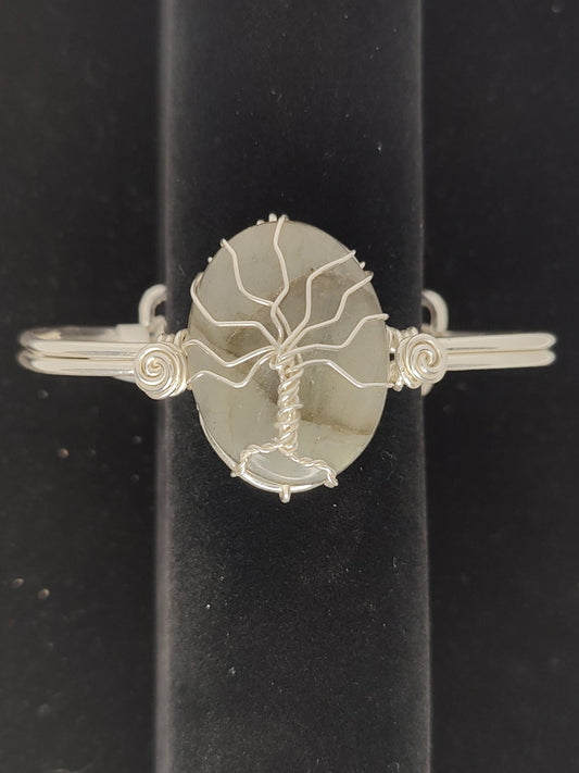 Sterling Silver and Labadorite Tree of Life Bracelet