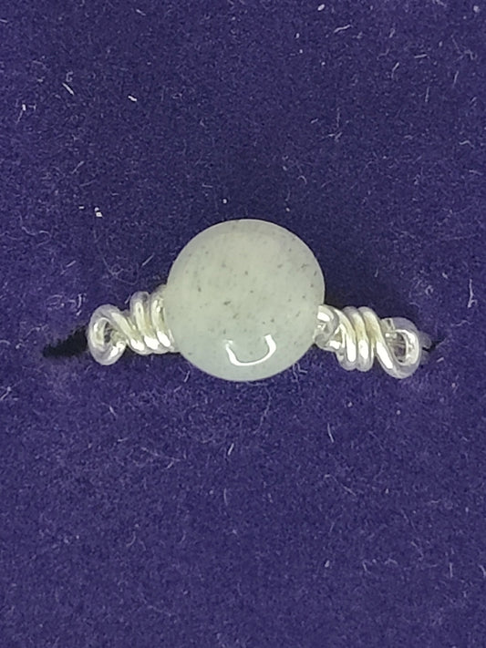 Sterling Silver and Labadorite Twist Ring