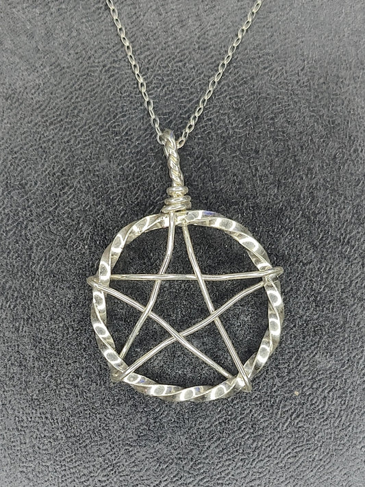 Sterling Silver Twist Pentagram